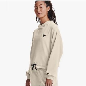 💥Under Armour UA Project Rock Hooded Cropped Sweatshirt💥 NWT